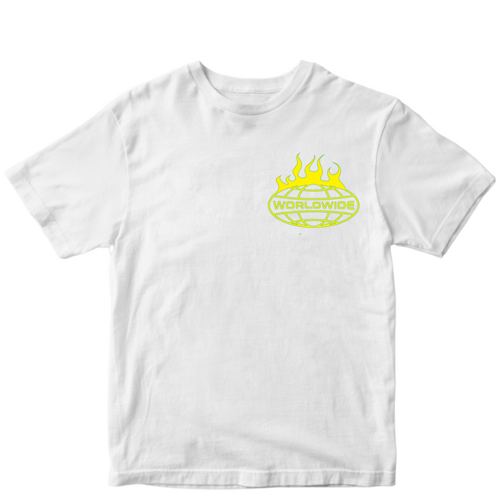 White Tee (Worlwide - Yellow / Green)