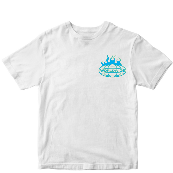 White Tee (Worlwide - Blue / Green)