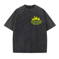 T-shirt Noir Délavé (Worldwide - Jaune / Vert)