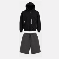 Black Heavyweight Hoodie + Grey Scuba Shorts